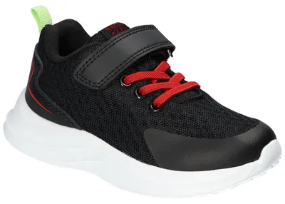 Produktbild von American Club RL175, Kinder Sneaker Klettverschluss Leder-Einlegesohle leicht bequem, Schwarz 28