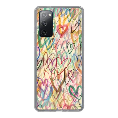 Produktbild von MuchoWow® Handyhülle Schutzhülle Hülle für Samsung Galaxy S20 FE Eine Illustration mit Herzen im Hintergrund Silikon Softcase Handy Hülle - Abdeckung
