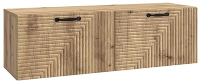 Image de Meuble TV mural vidaXL 98 x 31 x 30 cm, chêne Artisan