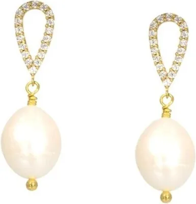 Obrázek produktu pro Dámské náušnice New Bling 9NB-PRL9C Gold