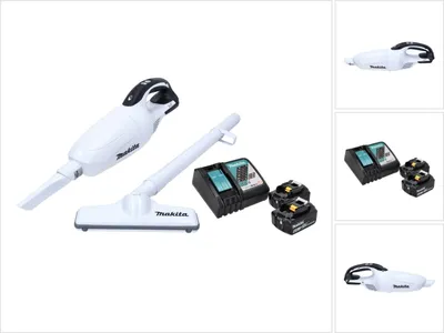Produktbild von Makita DCL 181 FRGW Akku Staubsauger 18 V Weiß + 2x Akku 6,0 Ah + Ladegerät