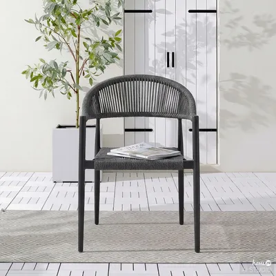 Produktbild von home24 Gartenstuhl - Aluminium / Polyrattan