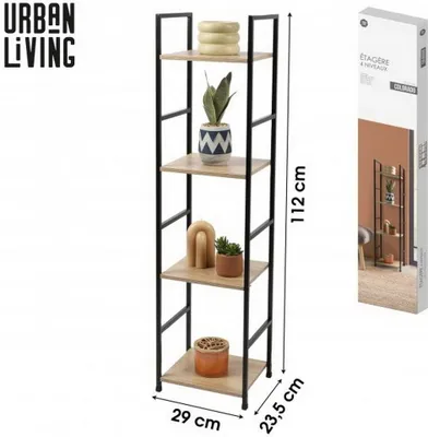 Produktbild von Urban Living COLORADO 4-Etagen Regal 29 x 23,5 H 112 cm 151495
