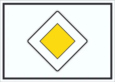 Produktbild von Vorfahrtstraße Symbol Aufkleber A8 (52x74mm)