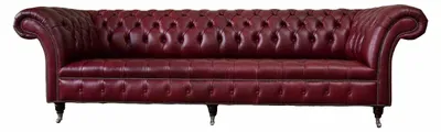 Immagine prodotto di Divano di design a 4 posti Divano Chesterfield in pelle classica