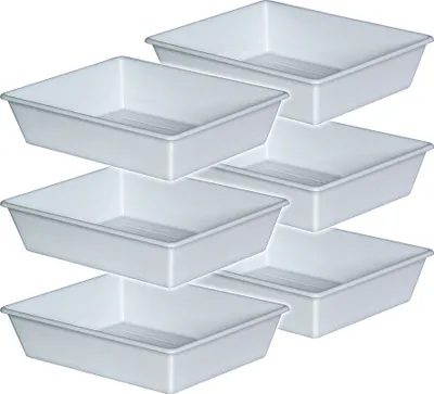 Produktbild von 6x Kunststoffschale, PP, LxBxH 305x245x65 mm, 1,1 Liter, weiß
