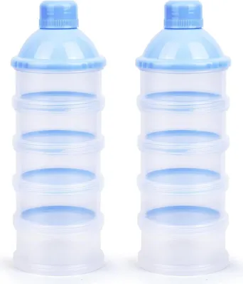 Produktbild von Famanu Milchpulver-Turm - Praktische Aufbewahrungsbox - Blau