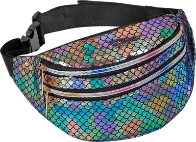 Produktbild von Bauchtasche mit Schuppen - Meerjungfrau | Holografisch