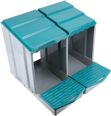Image de Poule pondeuse automatique, nichoir en PP, 2 pièces. Durable et confortable
