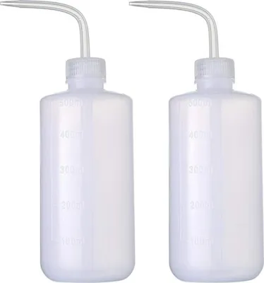 Produktbild von Tattoo-Waschflasche 2 Stück 500 ml, Kunststoff-Quetschflasche Mit Milliliter-Markierungen, Für Tattoo-Studios Und Labor