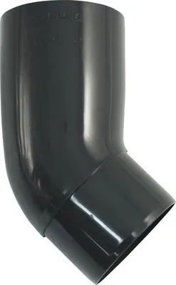 Produktbild von Marley Fallrohrbogen Kunststoff rund 45° Anthrazitgrau RAL 7016 NW 75 mm
