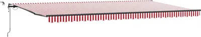 Produktbild von vidaXL Markisenstoff mit Rot und Weiß 600 x 350 cm Polyester