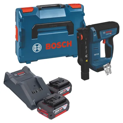 Produktbild von Bosch GTH 18V-14 Akku Holzklammerer 18 V 10,6 x 6 - 14 mm Brushless + 2x Akku 4,0 Ah + Ladegerät + L-Boxx