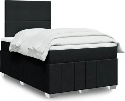 Produktbild von Boxspringbett mit Matratze Schwarz 120x200 cm Stoff, Klassische Betten 2024 Neu DesignMöbel