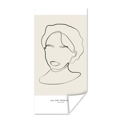 Produktbild von MuchoWow® Poster Text - Zitate - Strichzeichnungen - Frauen 20x40 cm - Plakat - Foto