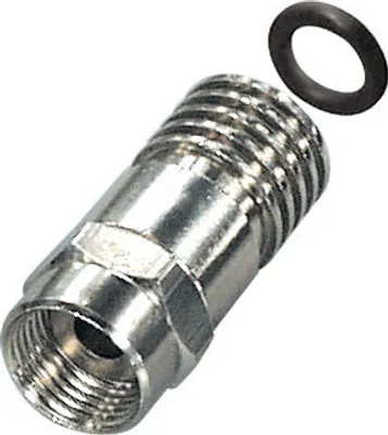 Produktbild von Transmedia F-Stecker, Crimp; Crimp-Typ, wasserdicht, mit festem Crimpring, mit O-Ring + Silikonöl, für Kabel-Ø: 6,0 mm / RG 59 U, FF 30-6