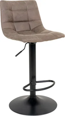 Produktbild von Middelfart Barhocker höhenverstellbar | Barstuhl hellbraun im 2er Set mit schwarzem Fuß