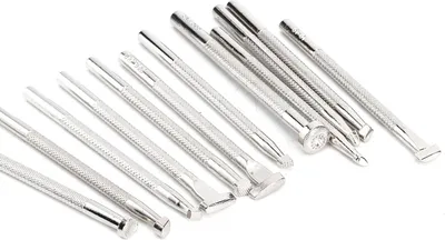Produktbild von 12PCS Ledergravur und Prägewerkzeuge Lederbearbeitung Stanzmuster Werkzeug