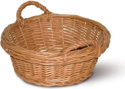 Produktbild von Adam Schmidt Korn Schale, Tragekorb, Weidenkorb, gesotten, aus Vollweide, rund, Höhe: 95 mm, Durchmesser: 250 mm