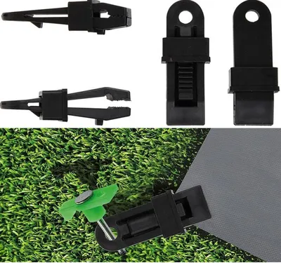 Produktbild von 4 x Zeltteppich Befestigung Vorzelt Clips für Bodenplanen Pavillion etc