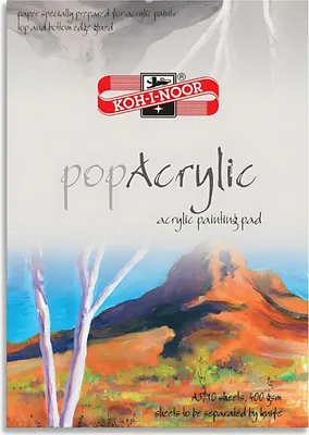 Image de KOH Bloc à dessin acrylique A3 - 10 feuilles blanches , 400 g/m