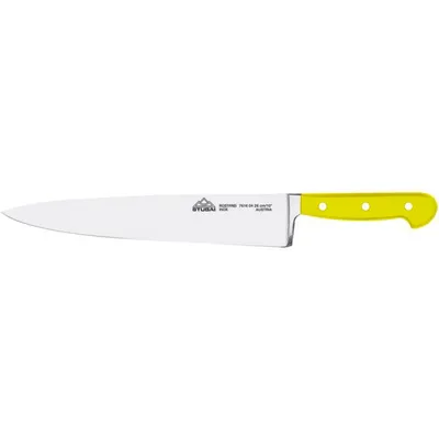 Produktbild von STUBAI Kochmesser geschmiedet, breite Form, Klingenlänge: 260 mm, gelb