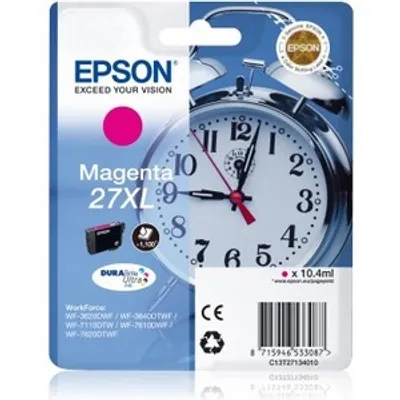 Produktbild von Epson Alarm clock Singlepack Magenta 27XL DURABrite Ultra Ink, Hohe (XL-) Ausbeute, Magenta, Tinte auf Pigmentbasis, 10,4 ml, 1 Stück(e), 1100 Seiten