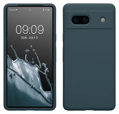 Produktbild von kwmobile Handyhülle für Google Pixel 7a Hülle, für Pixel 7a Case - Hülle Silikon - kabelloses Laden - Dunkler Schiefer