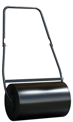 Image de Rouleau de jardin - 38 litres. Rouleau pour gazon - à remplir avec de l'eau et du sable. Poignée en U - en plastique, de couleur noire