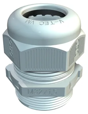 Produktbild von OBO V-TEC VM16 LGR Kabelverschraubung vollmetrisch M16 PA lgr RAL7035 2022864