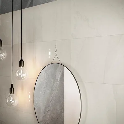 Imagen del producto de CASA39. Gres porcelánico con efecto piedra, color blanco, 60x120 cm, colección Caesar Portraits