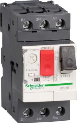 Image de Schneider Electric Disjoncteur moteur GV2MEà bouton-poussoir 0,25-0,4A bornes à cage, GV2ME03