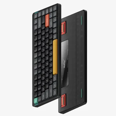 Obrázek produktu pro Nuphy Air75 V2 Bezdrátová Mechanická Klávesnice Slim, QWERTY US, Bluetooth 5.1 / 2.4 GHz, Basalt Black Cowberry Switch