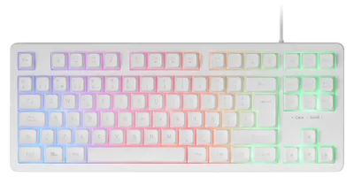 Produktbild von Mars Gaming MK023, Kabelgebunden, USB, Membran Key Switch, QWERTY, RGB-LED, Weiß
