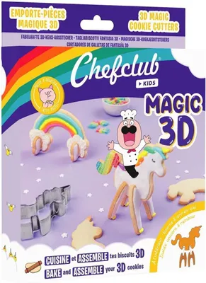 Immagine prodotto di Tagliabiscotti - Unicorno e arcobaleno magico 3D