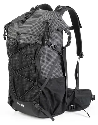 Wanderrucksack 35L wasserdicht, leicht, verstellbar, Schwarz