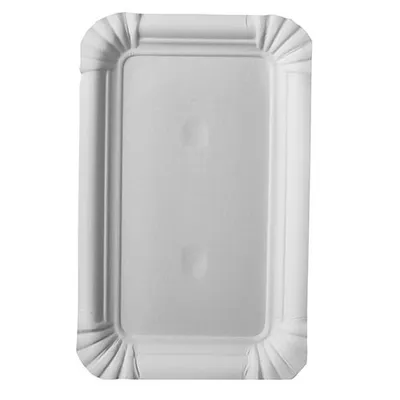 Produktbild von Teller, Pappe "pure" eckig 13 cm x 20 cm weiss