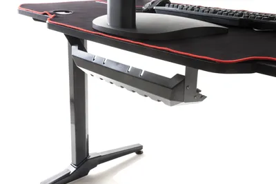 Zdjęcie produktu dla DXRACER MAX1 - Prosty - Prostokątny kształt - Gaming - Czarny - Czarny - Czerwony - 1400 mm