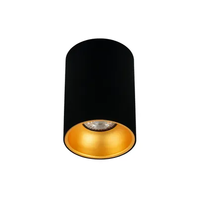 Immagine prodotto di EDO ZAMA faretto da superficie GU10 rotondo Ø85mm nero/oro plafoniera IP20