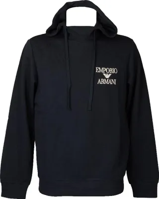 Immagine prodotto di Felpa uomo EMPORIO ARMANI con cappuccio e logo ricamato felpata invernale articolo 112052 3F571 hooded sweater l/sleeves, EUR L - CN 175/96A - BR G - MX G, Cotone 60%,Poliestere 40%