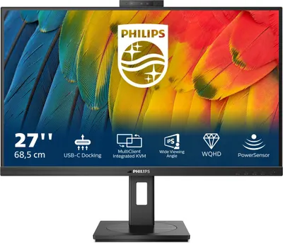 Obrázok produktu pre Philips 5000 series 27B1U5601H/00, 68,6 cm (27"), 2560 x 1440 px, Quad HD, LCD, 4 ms, Čierna