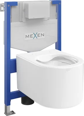 Zdjęcie produktu dla Mexen zestaw podtynkowy WC stelaż Fenix XS-F z miską WC Sofia, biały - 6803354XX00