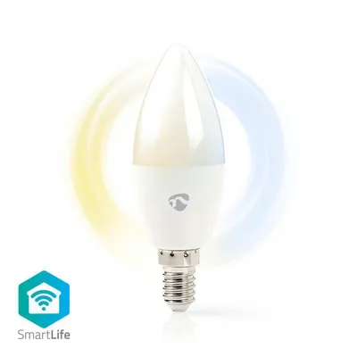 Immagine prodotto di NEDIS LED-Lampe WLAN E14 4.5W 350lm 2700-6500K Andr/IOS k/wws 1Stk WIFILW13WTE14