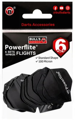 Image de BULL'S 6-Pack Powerflite A-Standard noir
