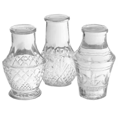 Produktbild von Mini-Vase 3-fach sortiert Vasen Dekovasen Dekoglas Glasflasche Dekoflasche Vase Flaschen