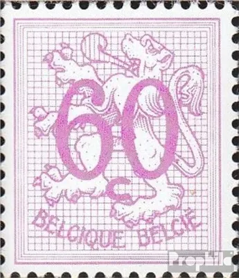 Produktbild von Briefmarken Belgien 1966 Mi 1436x (kompl.Ausg.)  mit Attest, nicht phosphoreszierend postfrisch Heraldischer Löwe