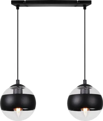 Produktbild von Schwarze Loft Hängelampe – Moderne Deckenlampe Kronleuchter für Wohnzimmer, Küche und Bad