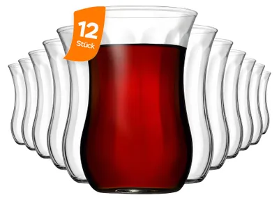 Produktbild von Pasabahce Üsküdar Optikli (Strukturiert) Teeglas - 120 ml (12 Stück)