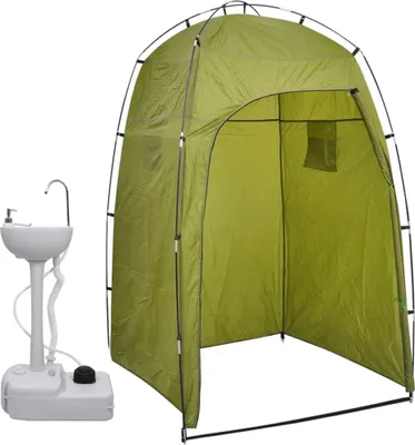 Produktbild von Tragbarer Camping-Handwaschbecken mit Zelt 20 L
