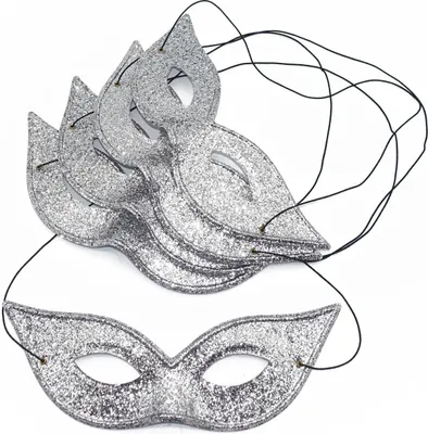 Produktbild von Silberne Glitter Augenmasken (5 Stück)